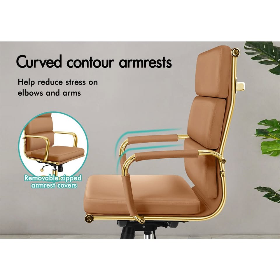 A-OCH-PAD-GF-BRN ALFORDSON Office Chair Ergonomic Paddings Executive Computer Work Seat High Back