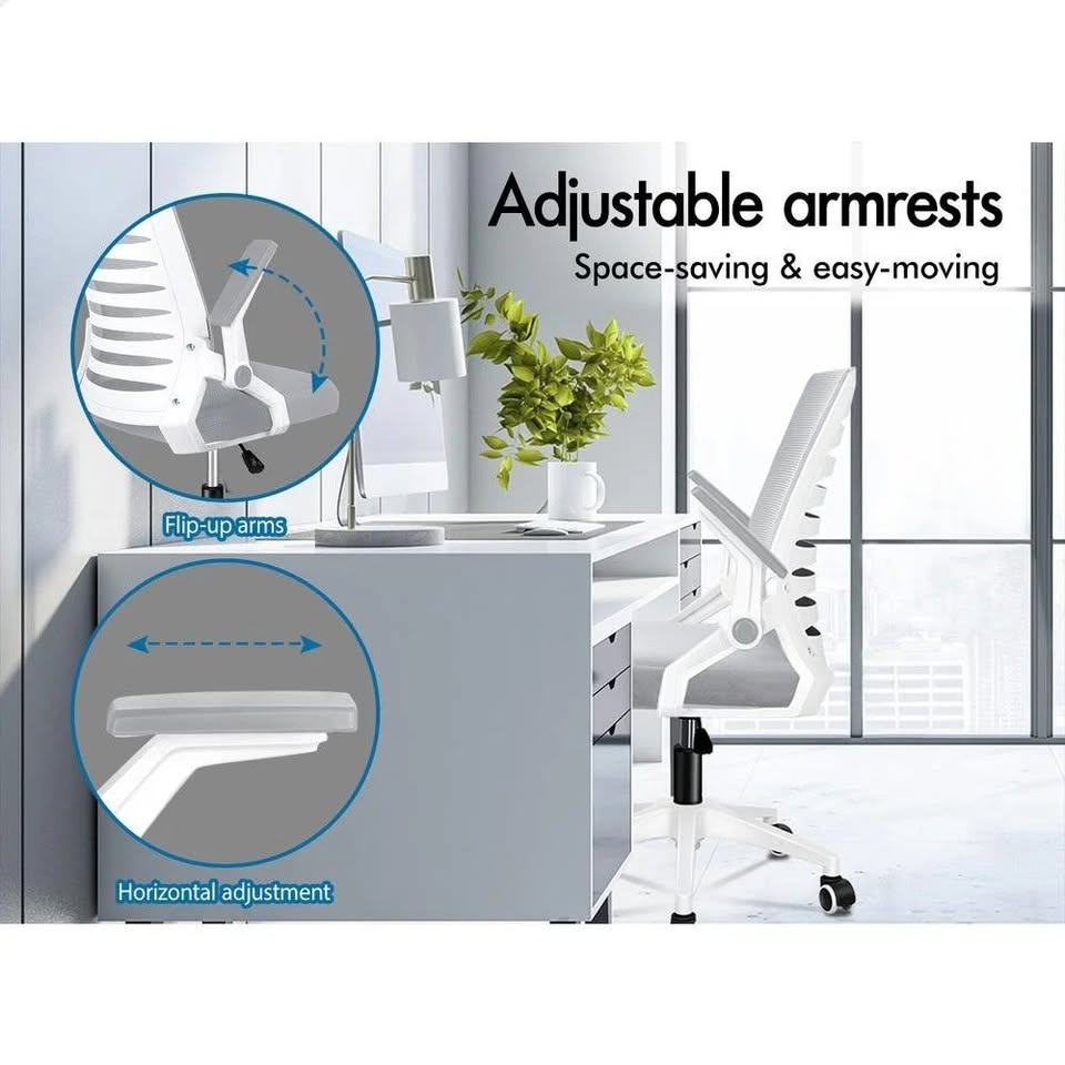 A-OCH-MESH-WAV-WHGY ALFORDSON Office Chair Mesh Mid Black Grey & White