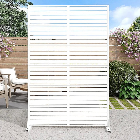 SYJ-GE040211 Lumioca White Classic Blinds Rectangle Galvanized Sheet Outdoor Private Screen