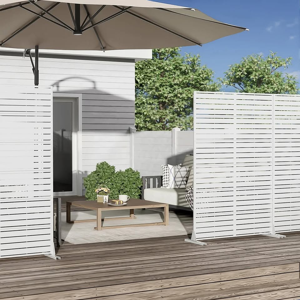 SYJ-GE040211 Lumioca White Classic Blinds Rectangle Galvanized Sheet Outdoor Private Screen