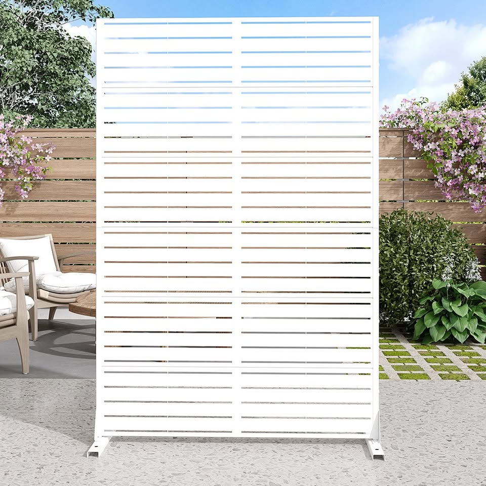 SYJ-GE040211 Lumioca White Classic Blinds Rectangle Galvanized Sheet Outdoor Private Screen