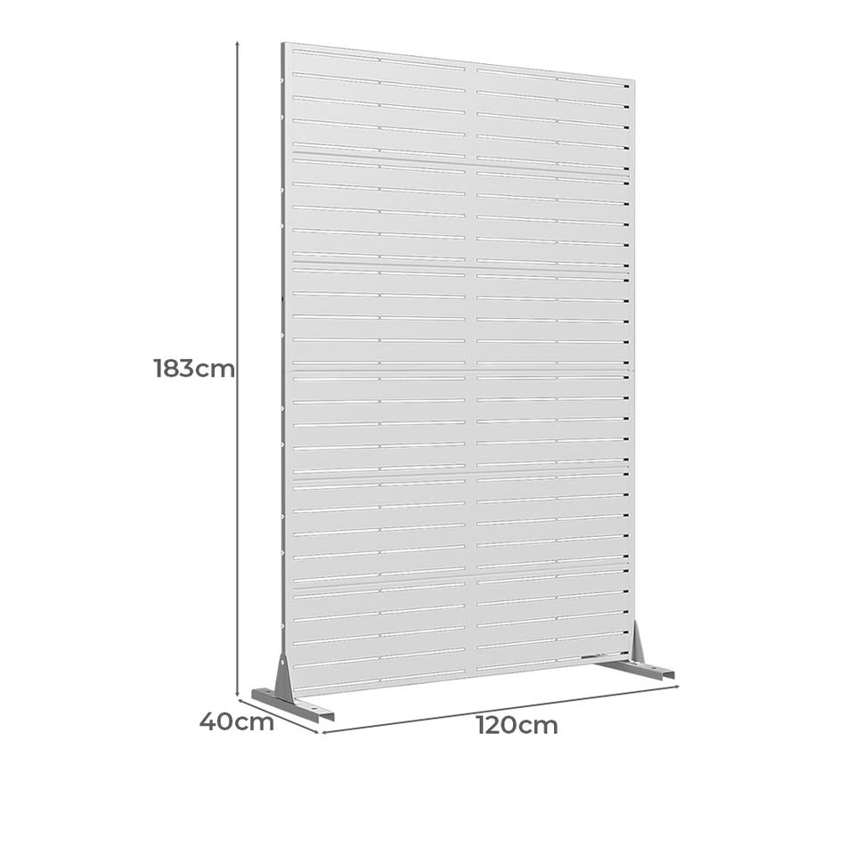 SYJ-GE040211 Lumioca White Classic Blinds Rectangle Galvanized Sheet Outdoor Private Screen