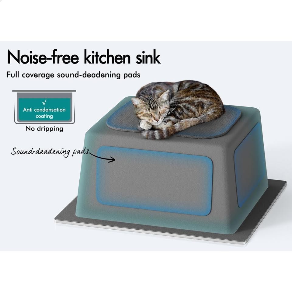 A-SINK-3431 ALFORDSON 340X310MM Kitchen Sink Stainless Steel Drop in Flush Under Mount Basin