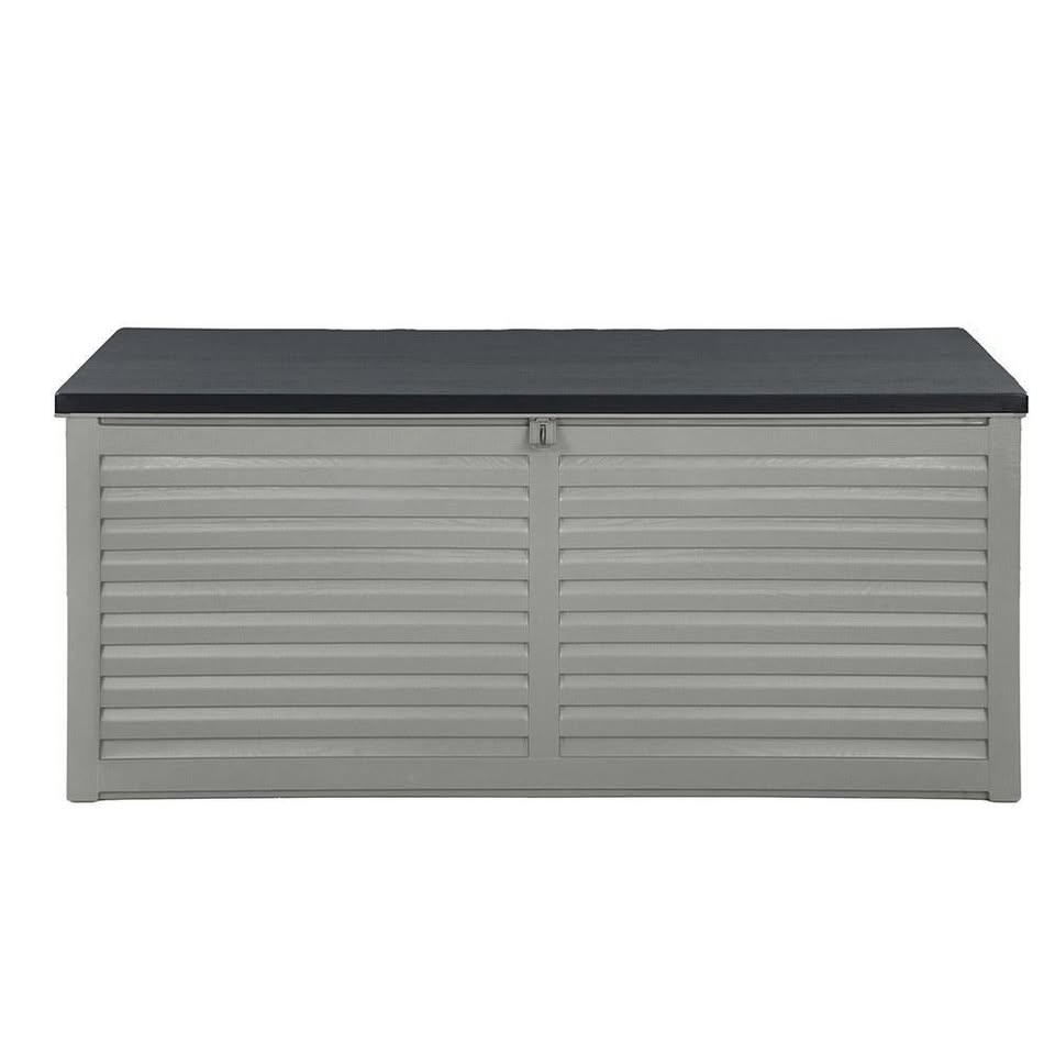 OSB-S490-BK Gardeon Outdoor Storage Box 490L Container Lockable Garden Bench Tools Toy Shed Black