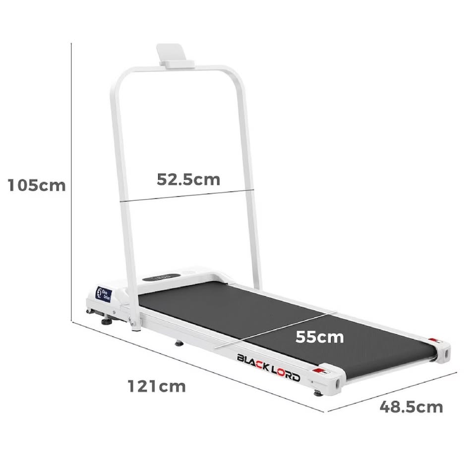 A-TML-WP-NX-WH 2.4HP BLACK LORD Electric Treadmill Walking Pad Under Desk Fitness Remote Control Foldable (White)
