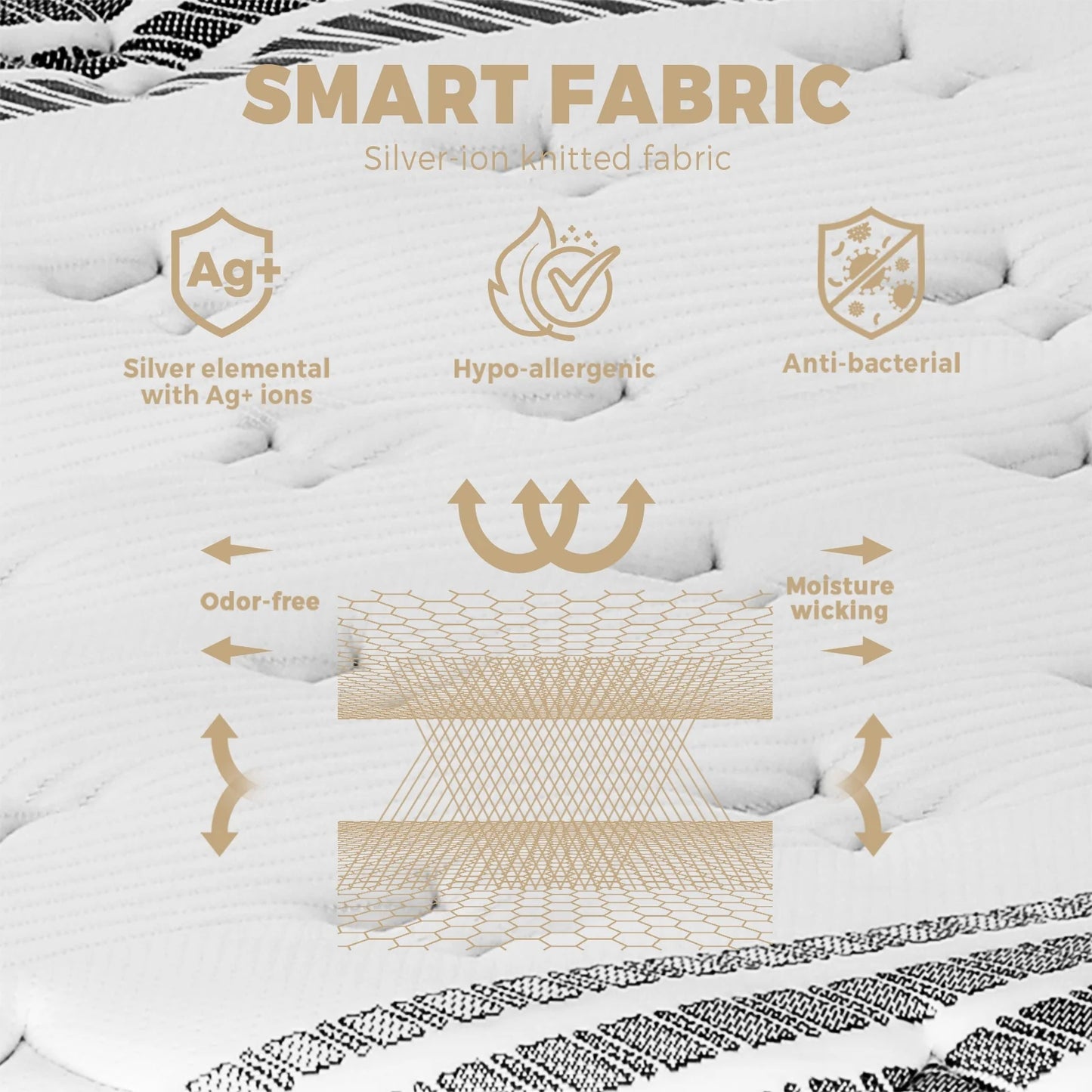 MAT-A5-LUMI-S Bedra Single Mattress Breathable Luxury Bed Bonnell Spring Foam Medium 18cm
