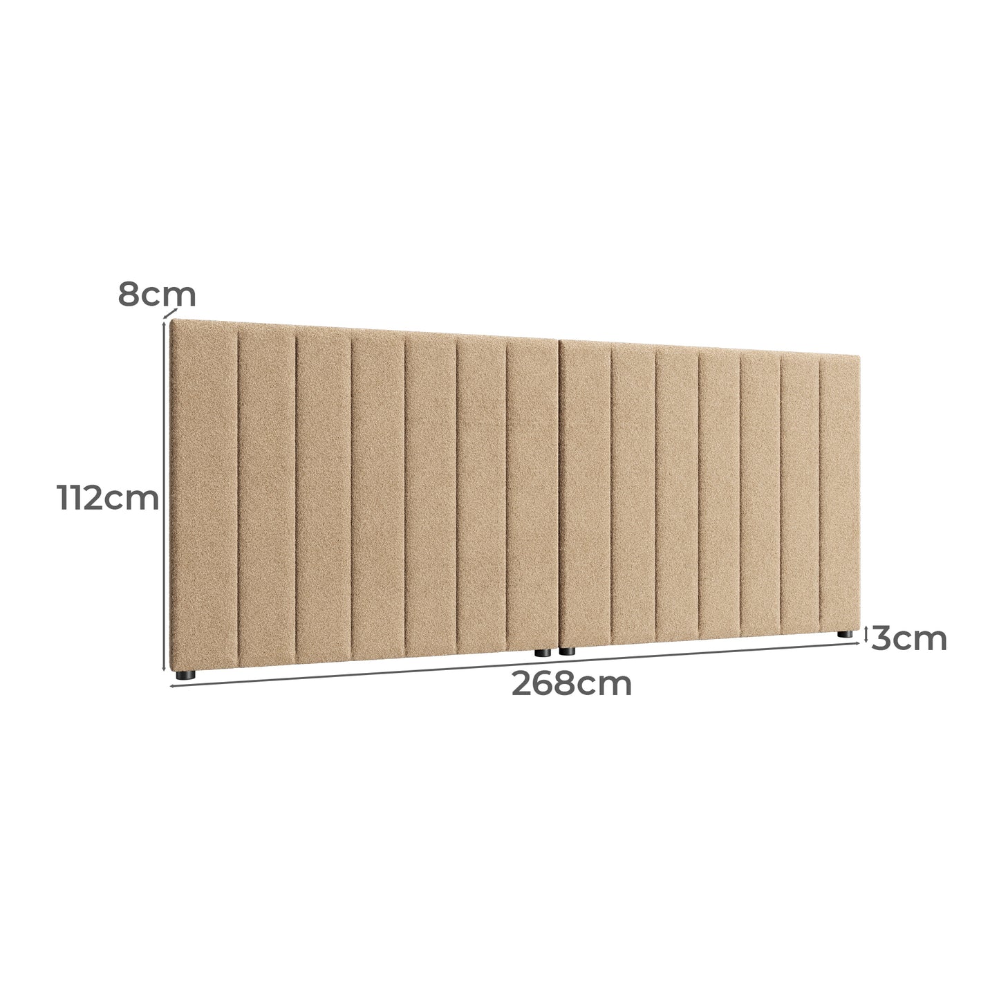 HB-EDDI-VV-LAT Latte Eloise Oversized Bouclé Bedhead
