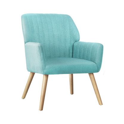 ACH-A1-BL Oikiture Armchair Fabric Couches Blue