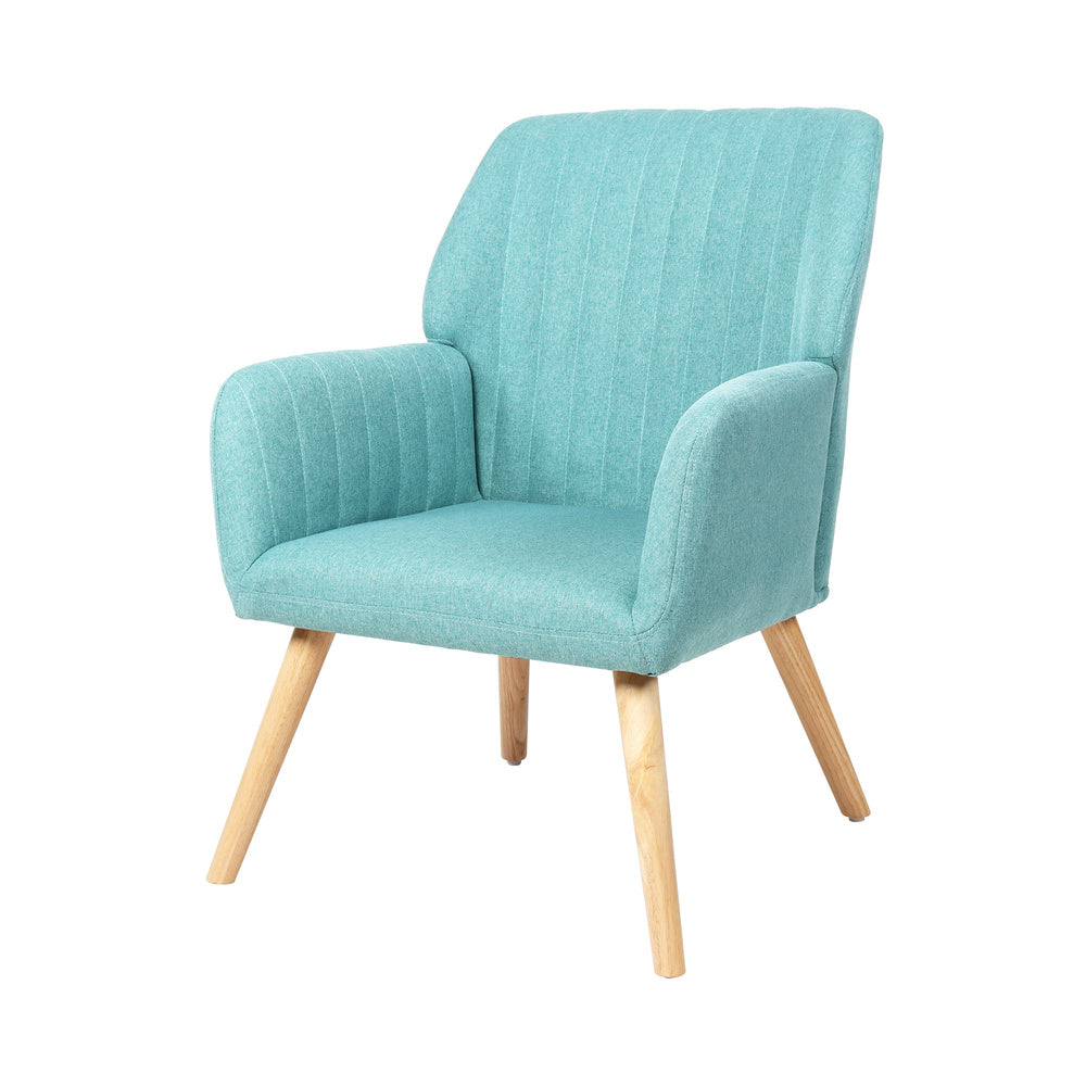 ACH-A1-BL Oikiture Armchair Fabric Couches Blue