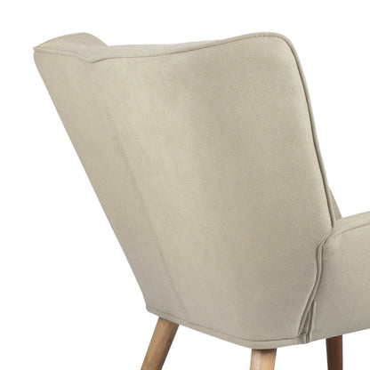 ACH-A3-BG Oikiture Armchair Fabric Upholstered Tub Chair Beige