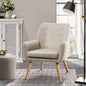 ACH-A6-BG Oikiture Armchair Linen Fabric Beige