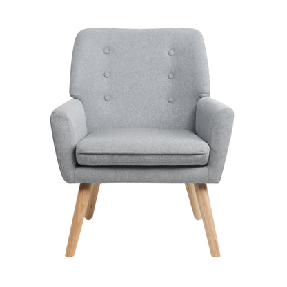 ACH-A6-GY Oikiture Armchair Linen Fabric Grey
