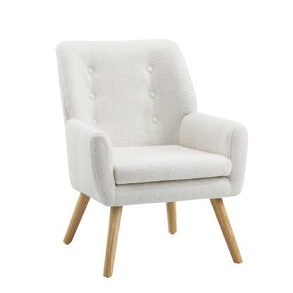 ACH-A6-SP-WH Oikiture Armchair Sherpa White