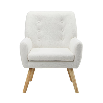 ACH-A6-SP-WH Oikiture Armchair Sherpa White