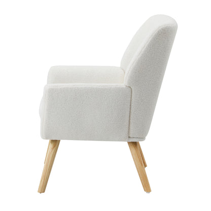 ACH-A6-SP-WH Oikiture Armchair Sherpa White