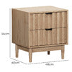 BT-YAKO-2D-WD Living Fusion Adrian 2 Drawer Bedside Table