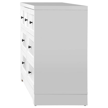 COD-HAMP-7D-WH-AB Oikiture White Color 7 Chest of Drawers Tallboy Dresser Table Storage Cabinet