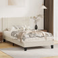 BF-B-AROW-S-BG SINGLE Anatol Velvet Platform Bed Beige Color
