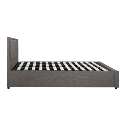BF-B-BOSS-K-GY-ABC Oikiture Bed Frame King Size Gas Lift Storage Base Fabric Grey