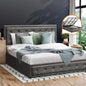 BF-B-ENZO-K-GY-ABC Oikiture King Bed Frame with Storage Space Gas Lift Grey