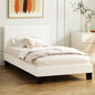 BF-B-VANK-KS-SP-WH-AB King Single Bed Frame King Single Size Mattress Base Boucle Fabric Platform Wooden
