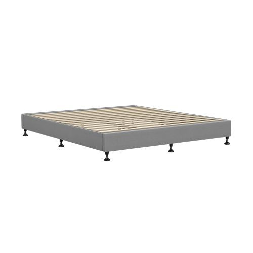 BF-B-ZICO-K-GY-AB Oikiture Bed Frame King Size Fabric Grey