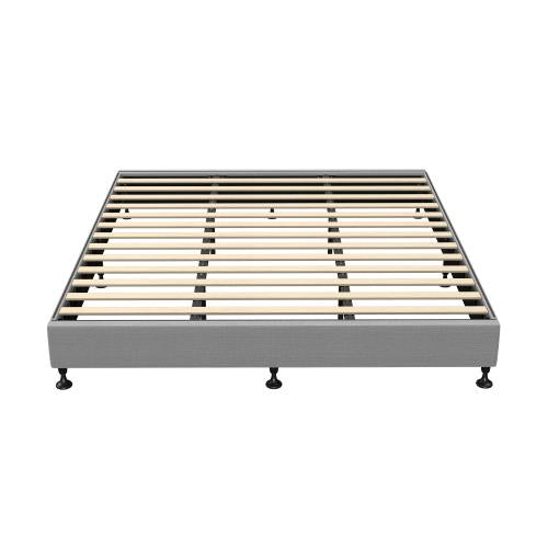 BF-B-ZICO-K-GY-AB Oikiture Bed Frame King Size Fabric Grey