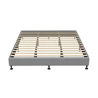 BF-B-ZICO-K-GY-AB Oikiture Bed Frame King Size Fabric Grey