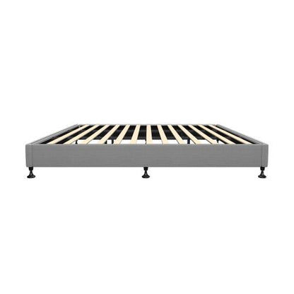 BF-B-ZICO-K-GY-AB Oikiture Bed Frame King Size Fabric Grey