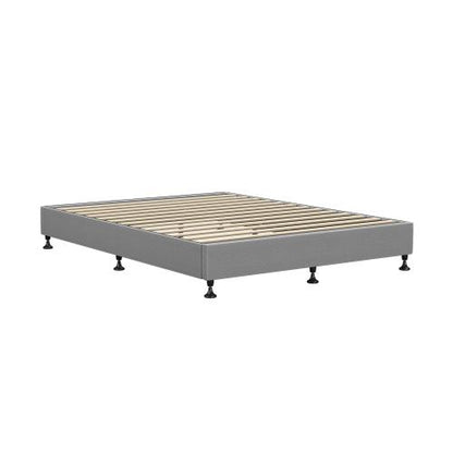 BF-B-ZICO-Q-GY-AB Oikiture Bed Frame Queen Size Fabric Grey