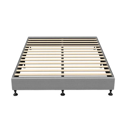 BF-B-ZICO-Q-GY-AB Oikiture Bed Frame Queen Size Fabric Grey