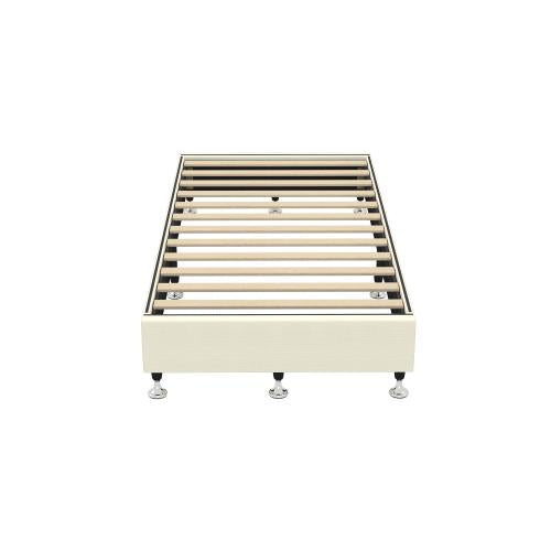 BF-B-ZICO-S-BG-AB Oikiture Bed Frame Single Size Fabric Beige