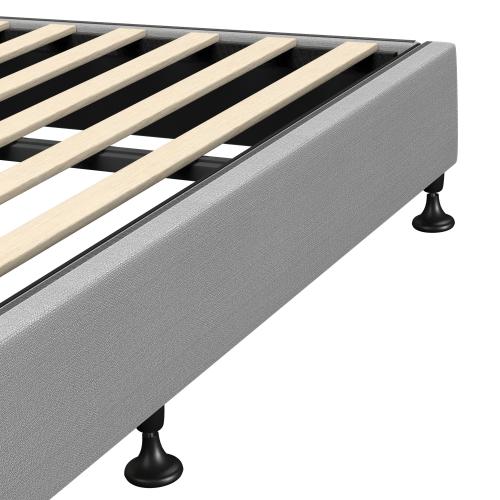BF-B-ZICO-S-GY-AB Oikiture Bed Frame Single Size Fabric Grey