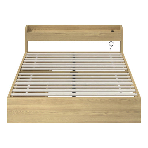 BF-MEXI-Q-WD-ABC Queen Natural Cassandra Bed with USB Port & Drawers