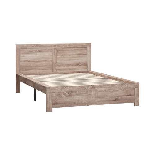 BF-NEO-Q-WD-ABC Oikiture Wooden Bed Frame Queen Size Contemporary Light Oak