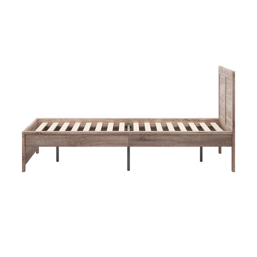 BF-NEO-Q-WD-ABC Oikiture Wooden Bed Frame Queen Size Contemporary Light Oak