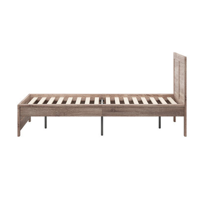BF-NEO-Q-WD-ABC Oikiture Wooden Bed Frame Queen Size Contemporary Light Oak