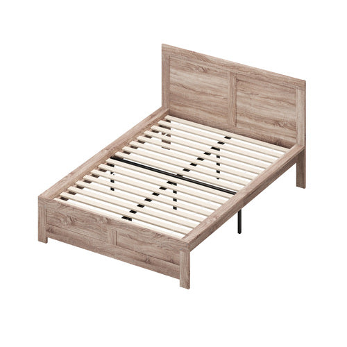 BF-NEO-Q-WD-ABC Oikiture Wooden Bed Frame Queen Size Contemporary Light Oak