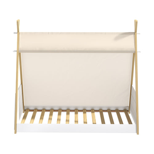 BF-W-A12-TEEPE-WHWD Oikiture Kids Bed Frame Single Size Bed Wooden