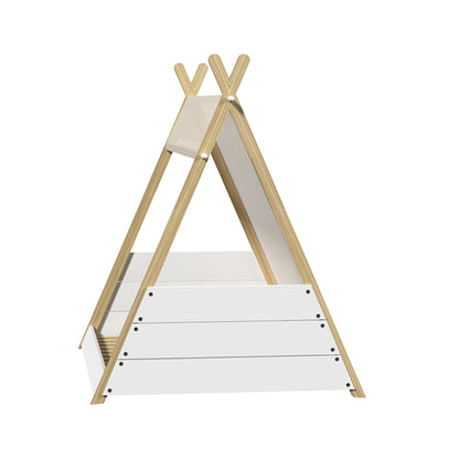 BF-W-A12-TEEPE-WHWD Oikiture Kids Bed Frame Single Size Bed Wooden