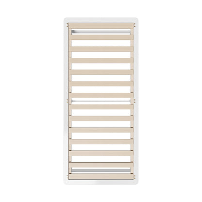 BF-W-A55-PFM-KS-WH Oikiture Wooden Bed Frame Base Platform Pine Timber King Single Size Beds White