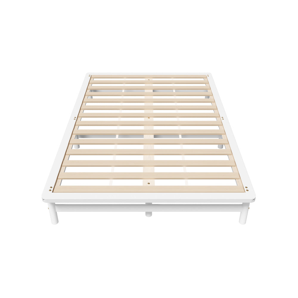 BF-W-A55-PFM-Q-WH Ellisha Pine Queen White Bed Base