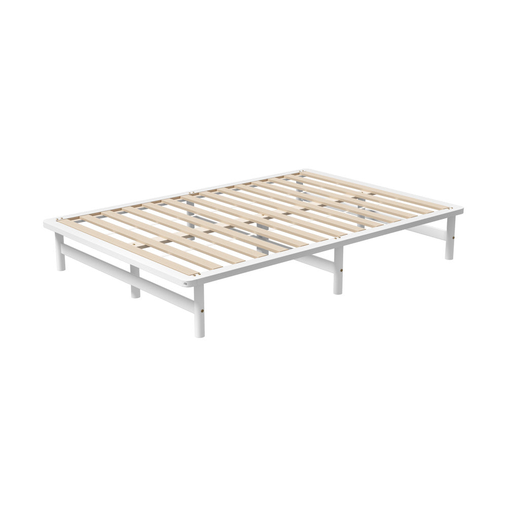 BF-W-A55-PFM-Q-WH Ellisha Pine Queen White Bed Base