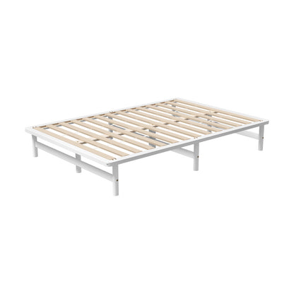 BF-W-A55-PFM-Q-WH Ellisha Pine Queen White Bed Base