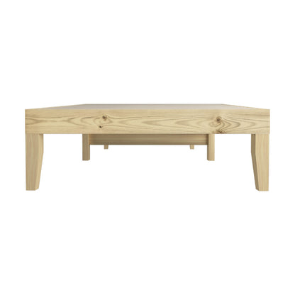 BF-W-A8-BB-S-WD Oikiture Bed Frame Single Size Wooden SOFIE Pine Timber Mattress Base Bedroom