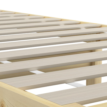 BF-W-A8-BB-S-WD Oikiture Bed Frame Single Size Wooden SOFIE Pine Timber Mattress Base Bedroom