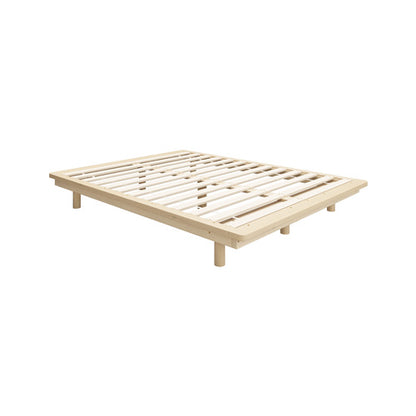 BF-W-B-FLOAT-WD-D Oikiture Bed Frame Double Size Wooden Bed Base Timber Floating Beds