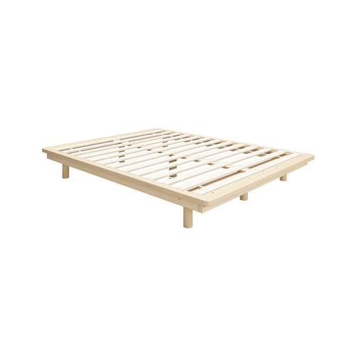 BF-W-B-FLOAT-WD-Q-AB Oikiture Bed Frame Queen Size Wooden Bed Base Timber Floating Beds
