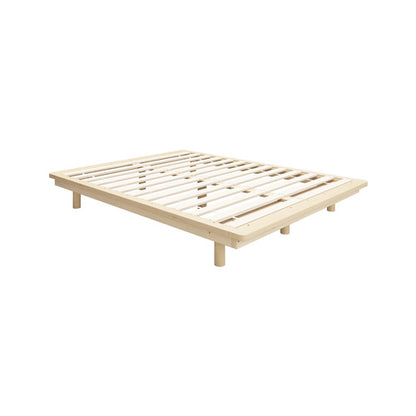 BF-W-B-FLOAT-WD-Q-AB Oikiture Bed Frame Queen Size Wooden Bed Base Timber Floating Beds
