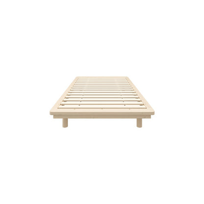 BF-W-B-FLOAT-WD-S Oikiture Bed Frame Single Size Wooden Bed Base Timber Floating Beds